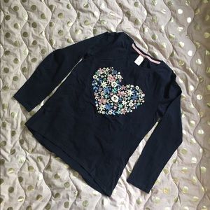Navy blue long sleeve shirt